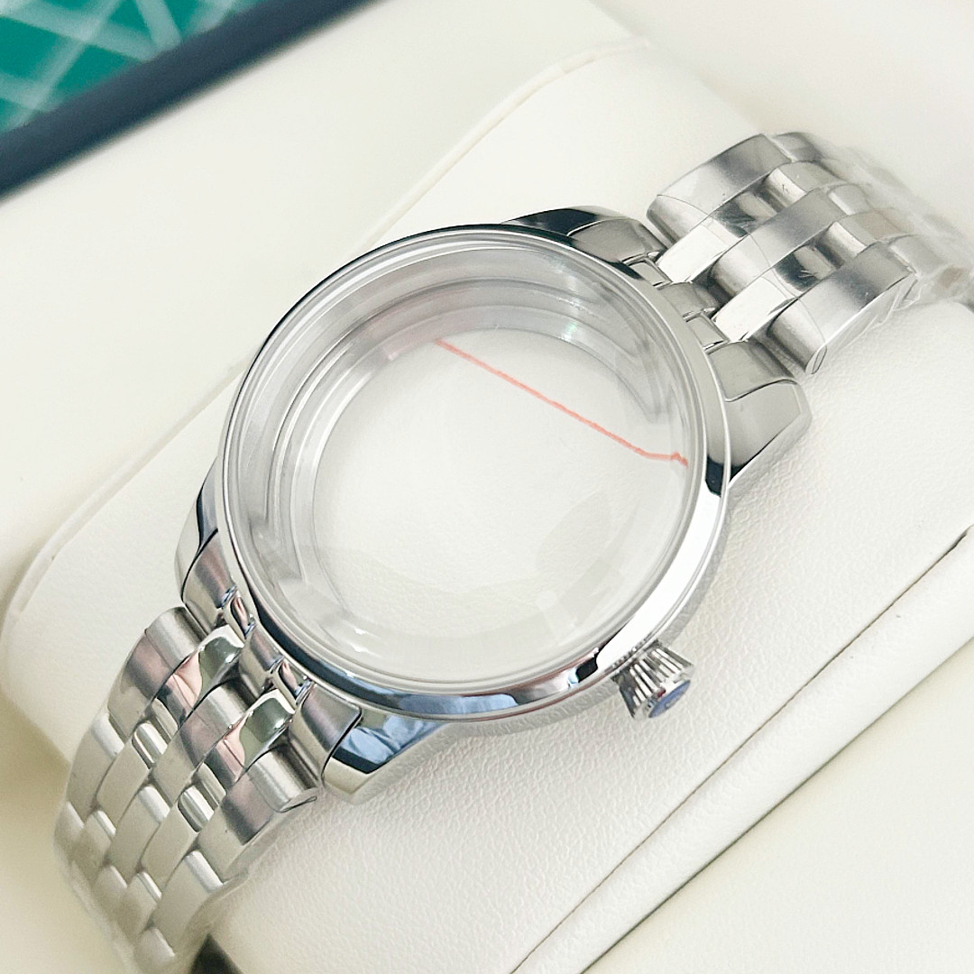 33MM Cocktail Stainless Steel Watch Case and Strap Fit NH35 7S26 NH38 Movement