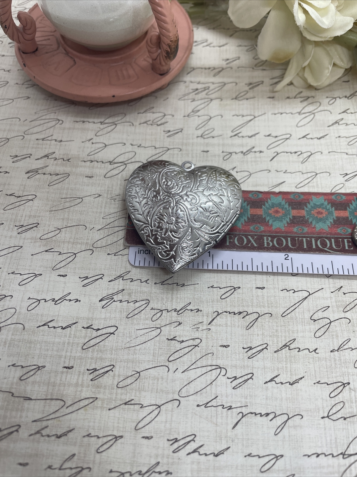 Heart SILVER BUNNY RABBIT Locket Necklace JEWELRY Pendant PHOTO Picture CAMEO