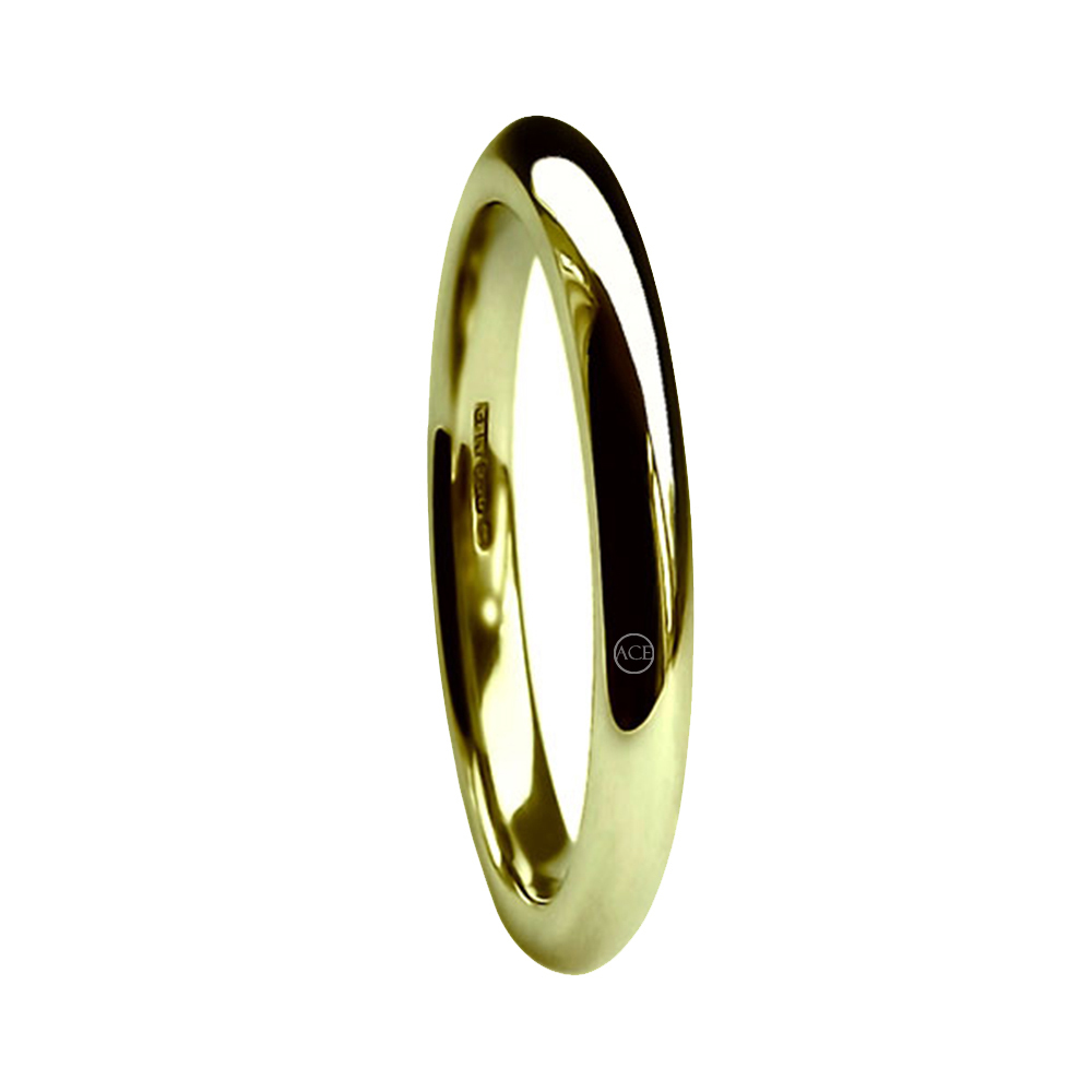 9ct Yellow Gold Court Wedding Rings 2mm 3mm 4mm 5mm 6mm 375 UK HM X Heavy Band