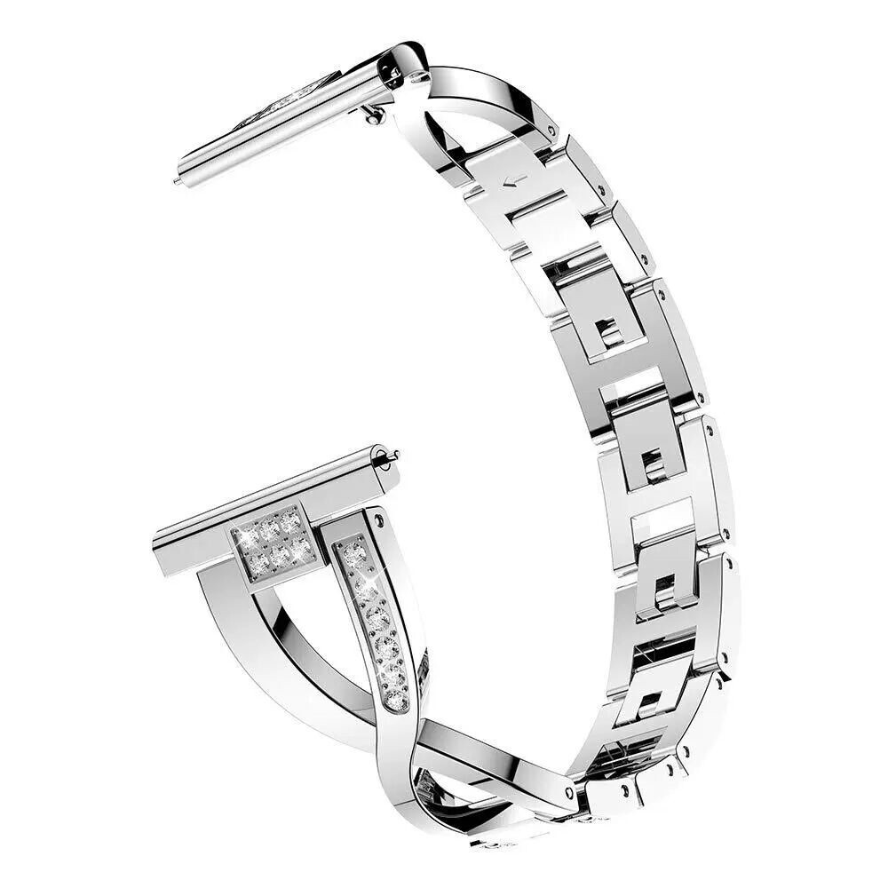 Strap +Bling Diamond Case for Fitbit Versa 4 3 /Sense 1 2 Bling Metal Watch Band