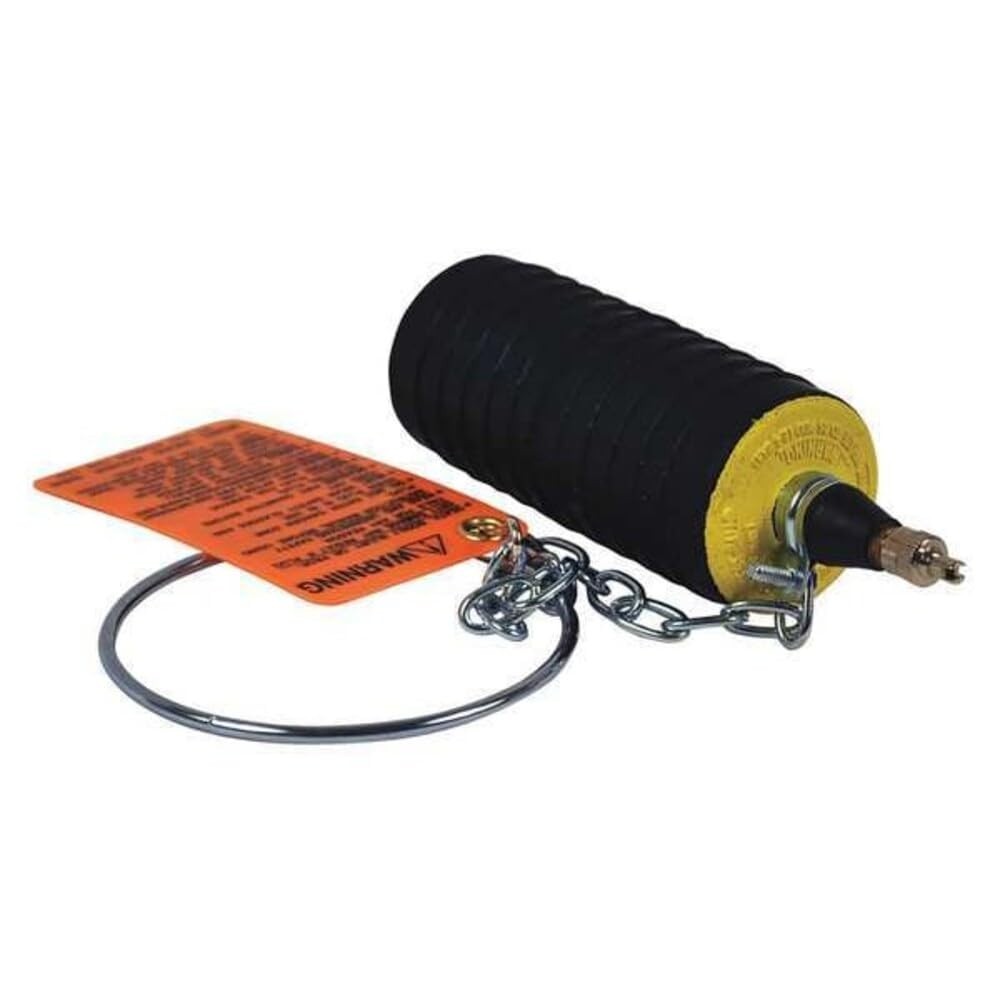 3″ to 4″ Multi-Size Test-Ball Plug – Durable Black Drain Plug for Plumbing Use