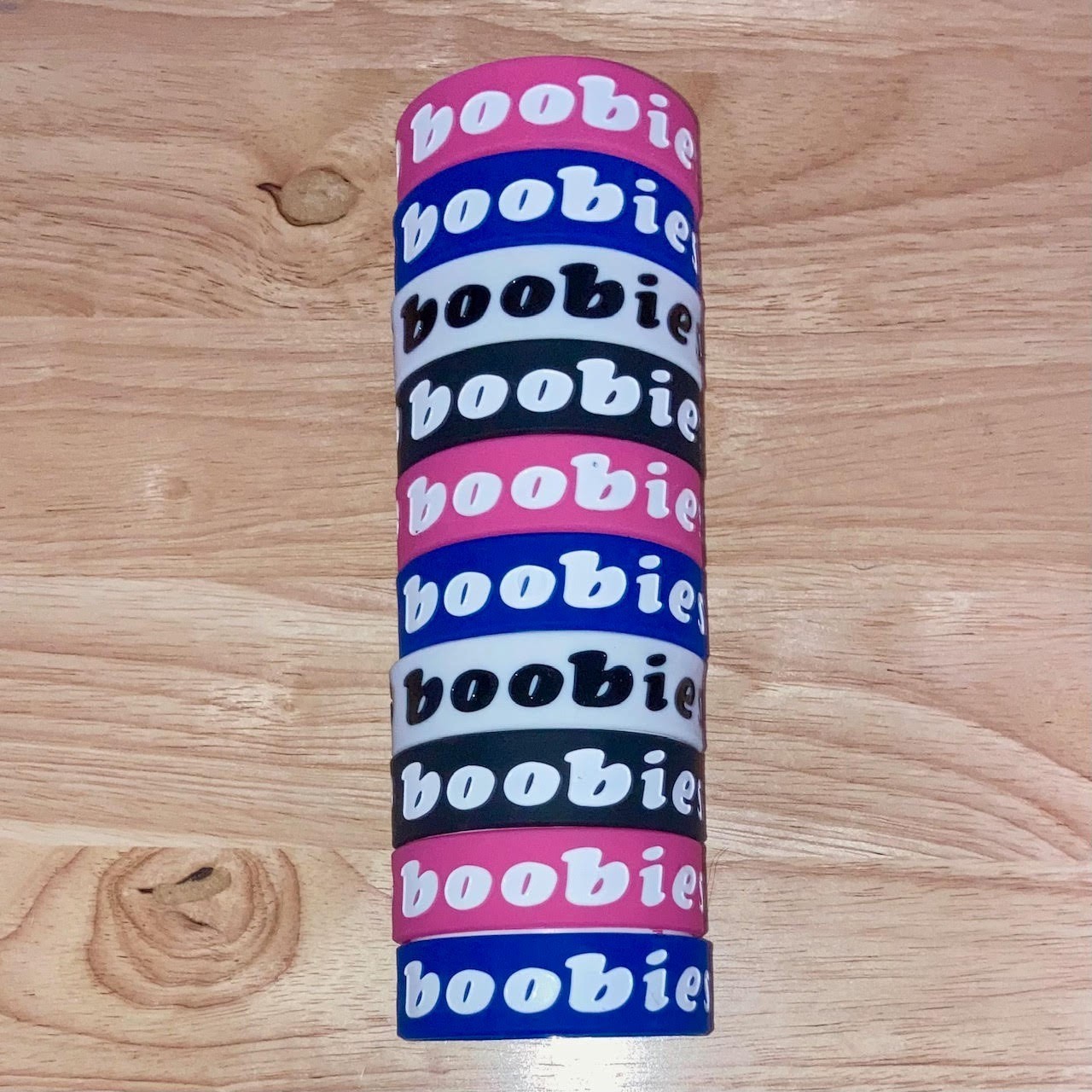 ❤️ I Heart Boobies ❤️ Bracelets – 4 pack for $15 – Breast Cancer Awareness