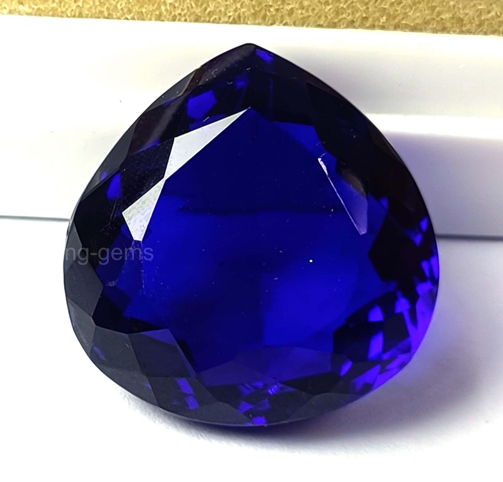 IGL Certified 45.95 Ct Natural Deep Blue Sapphire Pear Cut Loose Gemstone 5SDL