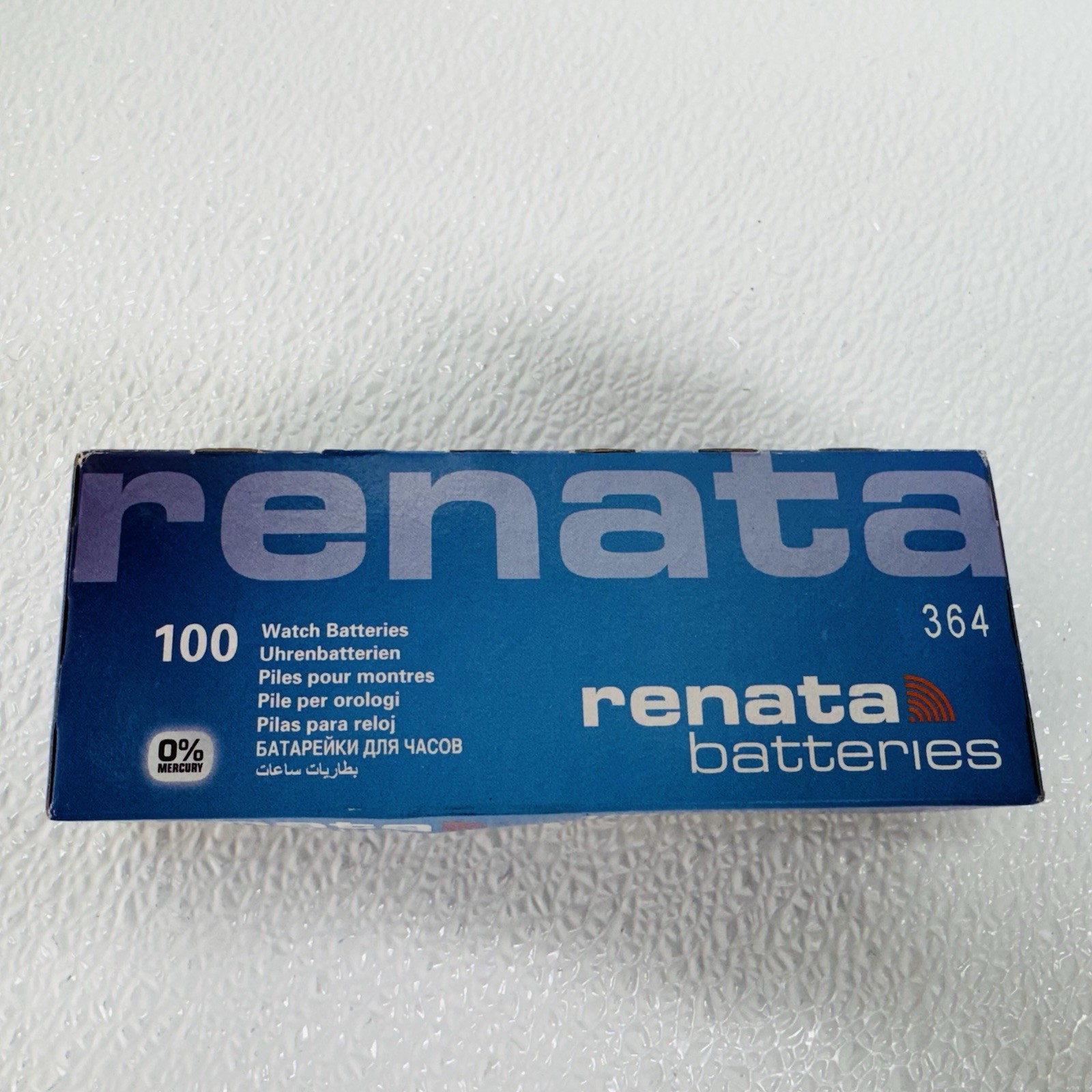 Renata 364 Watch Cell Batteries SR621SW, SWISS MADE, 0% MERCURY (Pack 100)