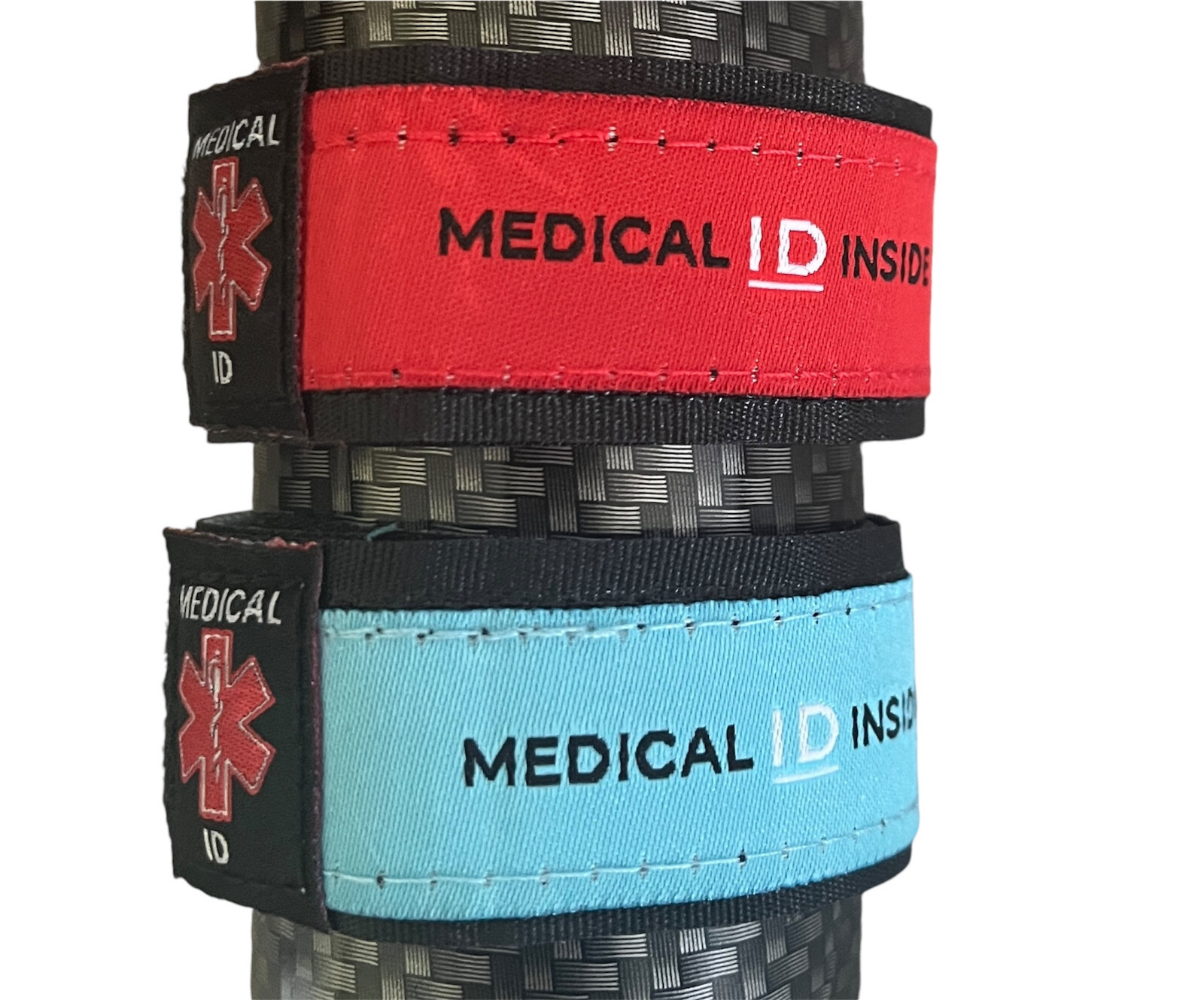 Kid, Youth, Small Adult Medical Alert ID Nylon Adjustable Bracelet Red & Blue