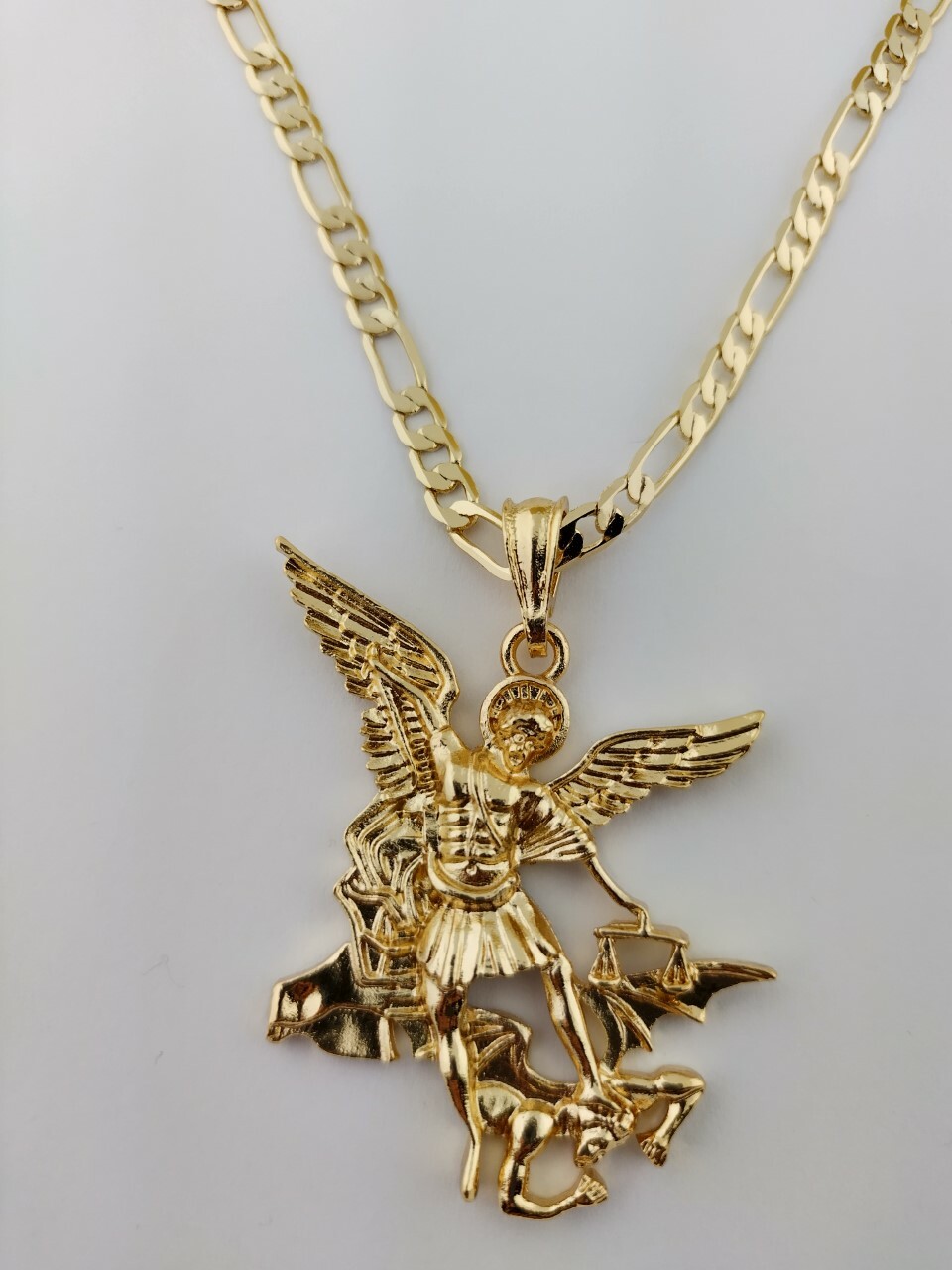 St Michael The Archangel Pendant With chain Dije de San Miguel Arcangel y cadena