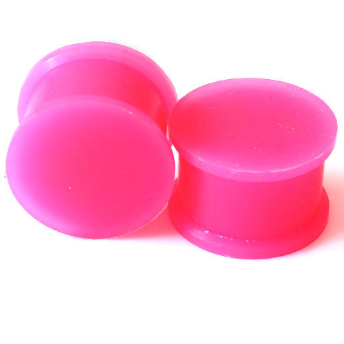 PAIR-SOLID LARGE LIP Silicone Ear Skins-Ear Gauges-Soft Ear plugs-Ear Tunnels