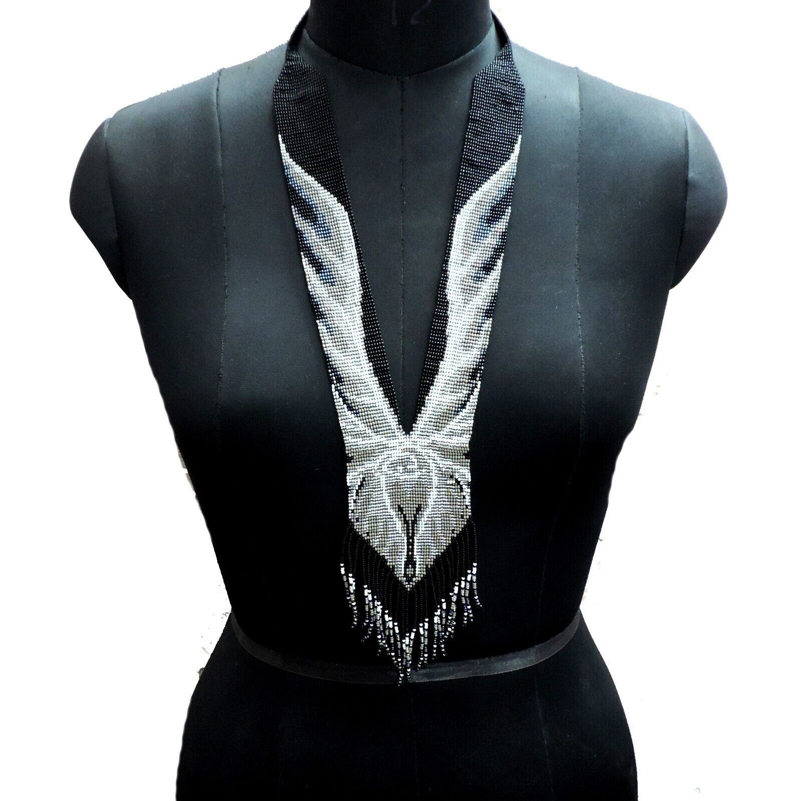 Boho Beaded Handmade Seed Bead American Ukrainian traditional Necklace Earrings