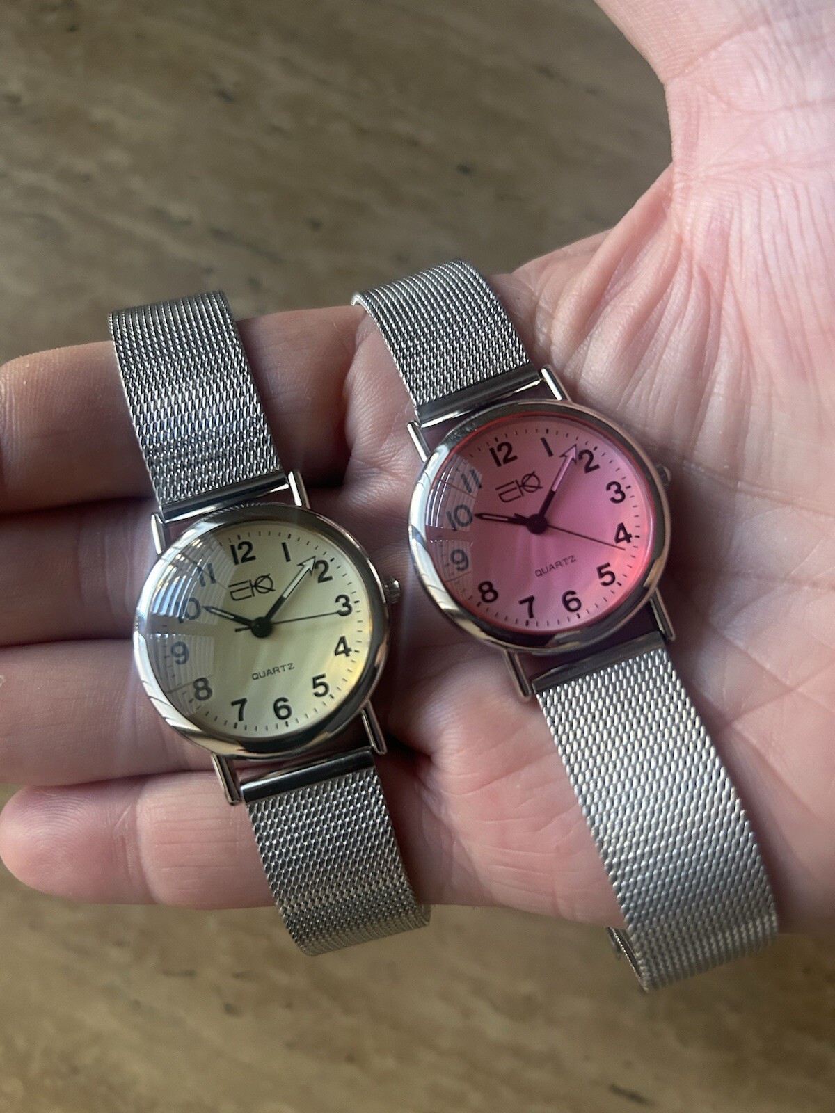 Buyer gets 2 New Unisex EKO Soft Mesh Band quartz watches-USA vendor