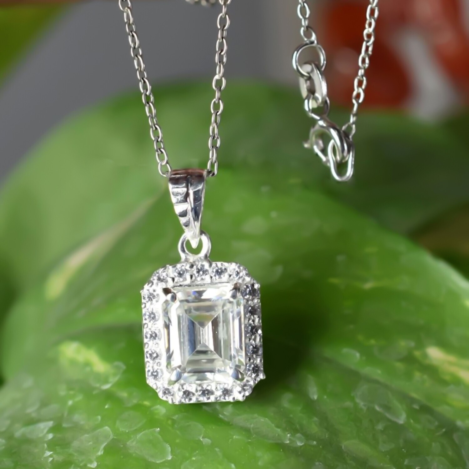2.45 Ct Certified Diamond Pendant 925 Silver for Wedding or Holiday Gift