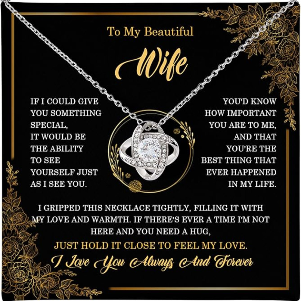 Wife Necklace For Her, Birthday Valentines Gift For Wife From Husband