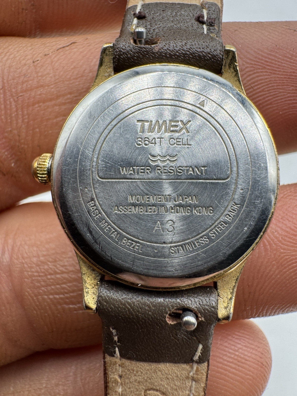 Vintage Timex 364 T Cell Quartz Watch Moon Phase Runs