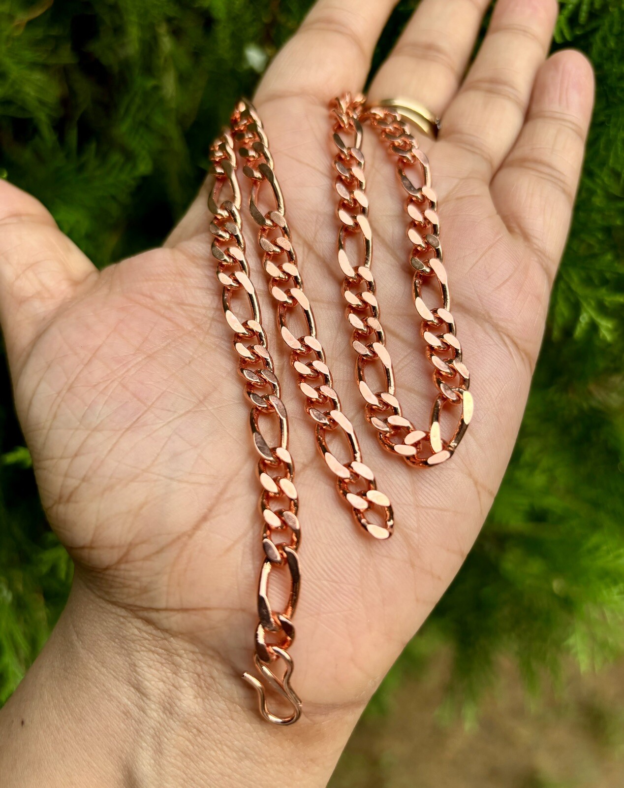 18 inch Pure Copper FIGARO Chain Necklace, Healing Copper Jewelry, Spiritual
