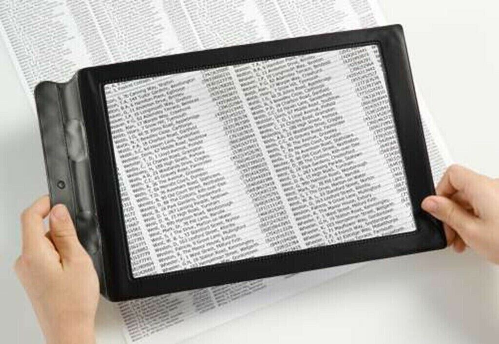 Full Page Magnifier Sheet 4x Big Large Magnifying Glass Reading Book Aid Lens ^^