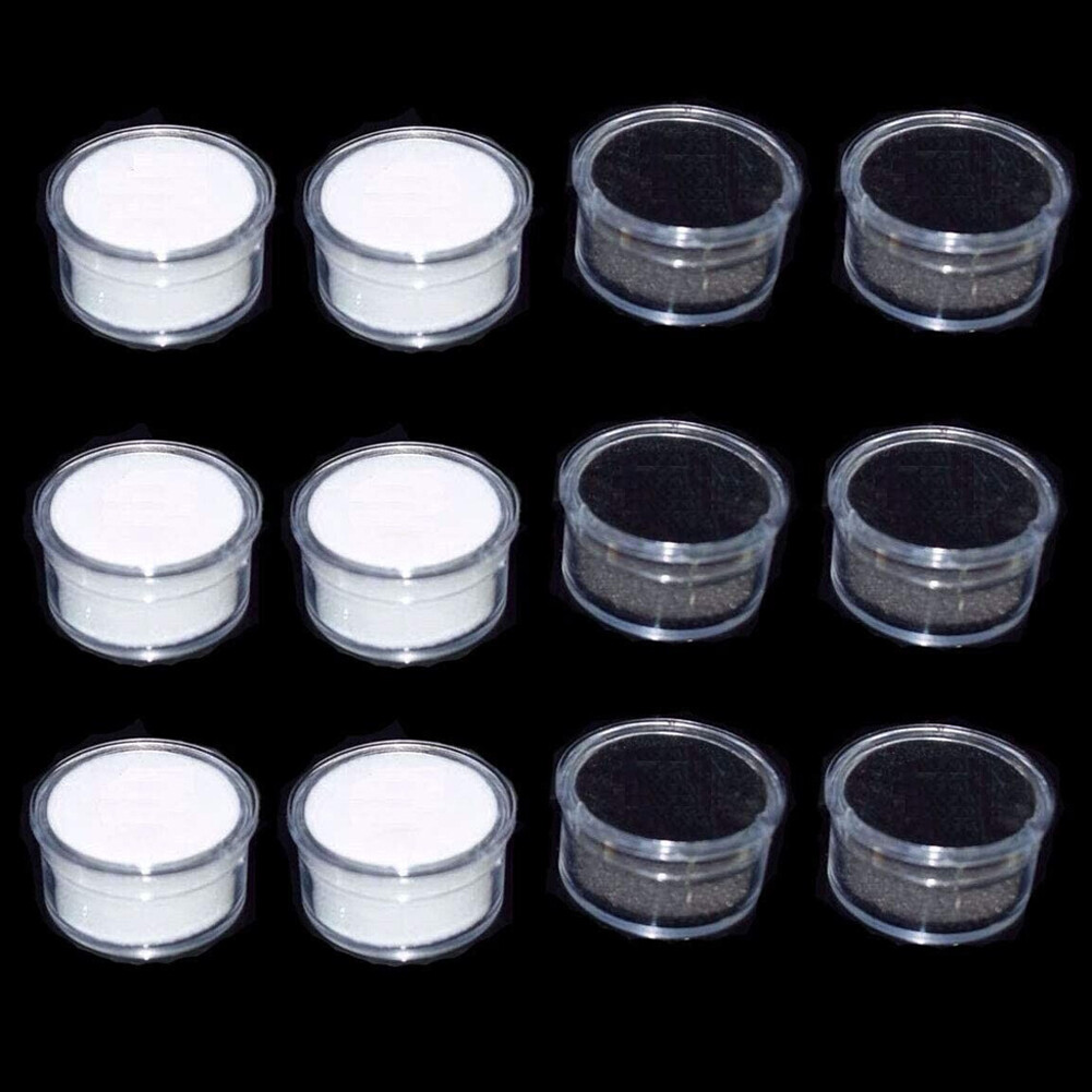 Transparent Gem Round Box Protective Loose Diamond Gemstone Display Case Holder