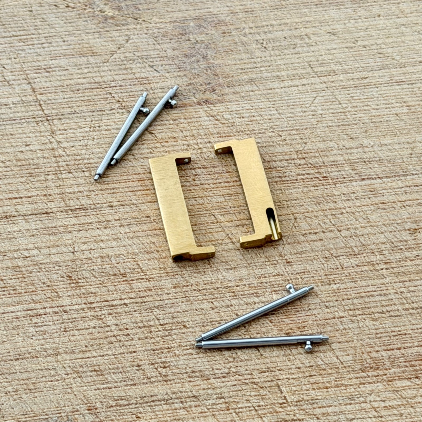 22mm to 20mm Watch Band Adapters (Quick Release) – Stainless Steel, Brushed