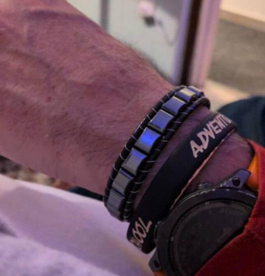 Premium Hematite Leather Healing Men Protection Strength Stylish Bracelet Gifts