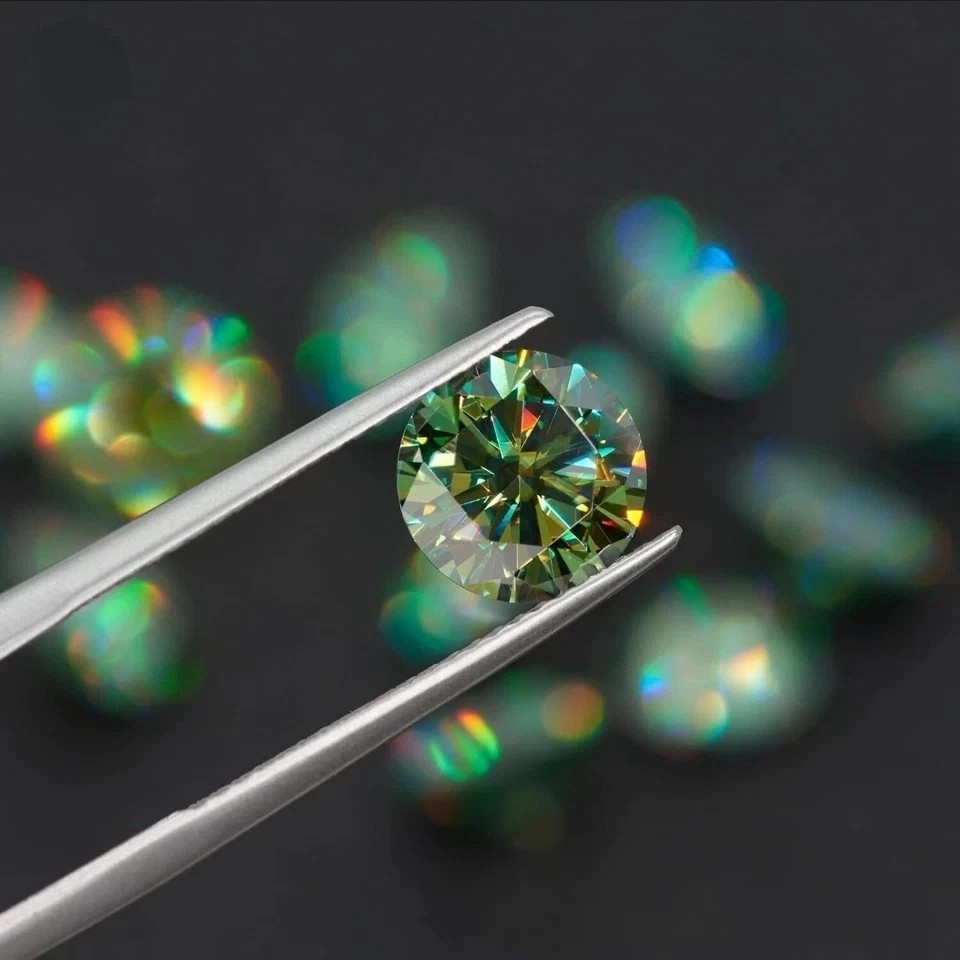 2 CT Natural Green Diamond Round Cut 8.50 mm 1 Pcs VVS1 D Grade Certified