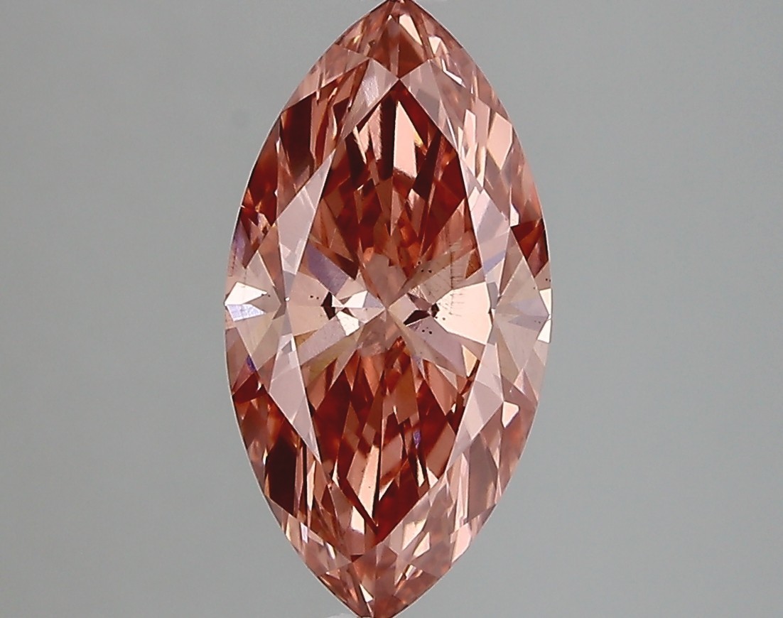 Marquise 2.02 Ct Fancy Vivid Pink VS2 IGI Certified Lab Grown CVD Diamond