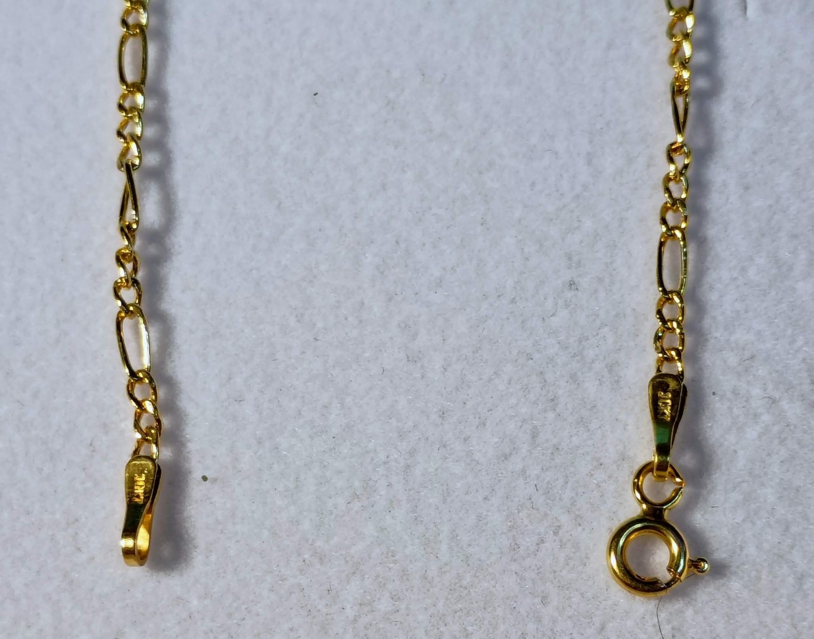 10K Yellow Gold Figaro Link Chain Bracelet – 6 Inches / 0.7g / Spring Ring Clasp
