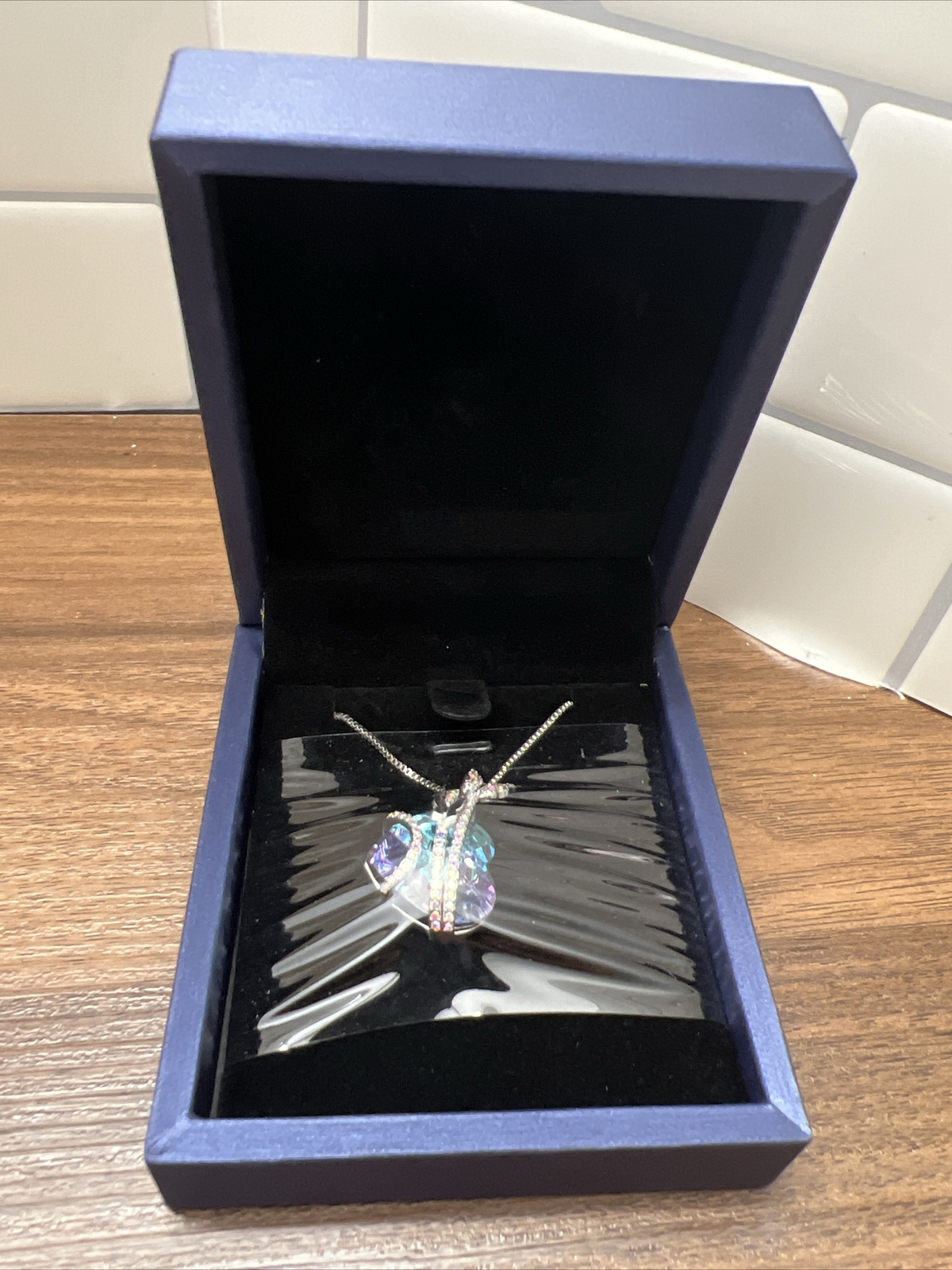 Necklace Multi Color Stone, Christmas, Birthday Heart/Butterfly Rhinestone