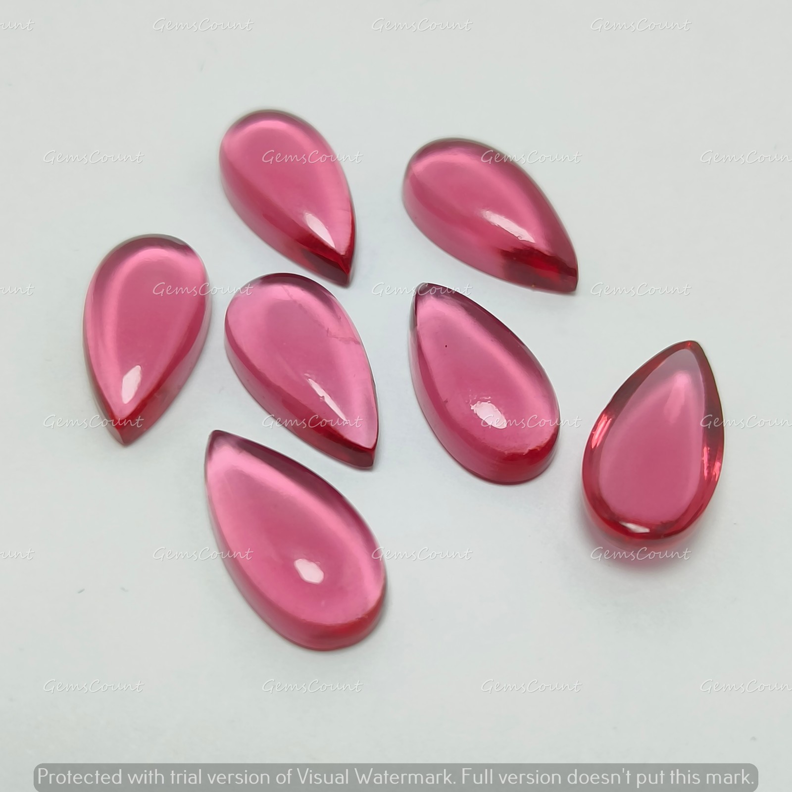 Pink Quartz Long Pear Cabochon Gemstone For Jewelry Making 5x10mm-15x30mm