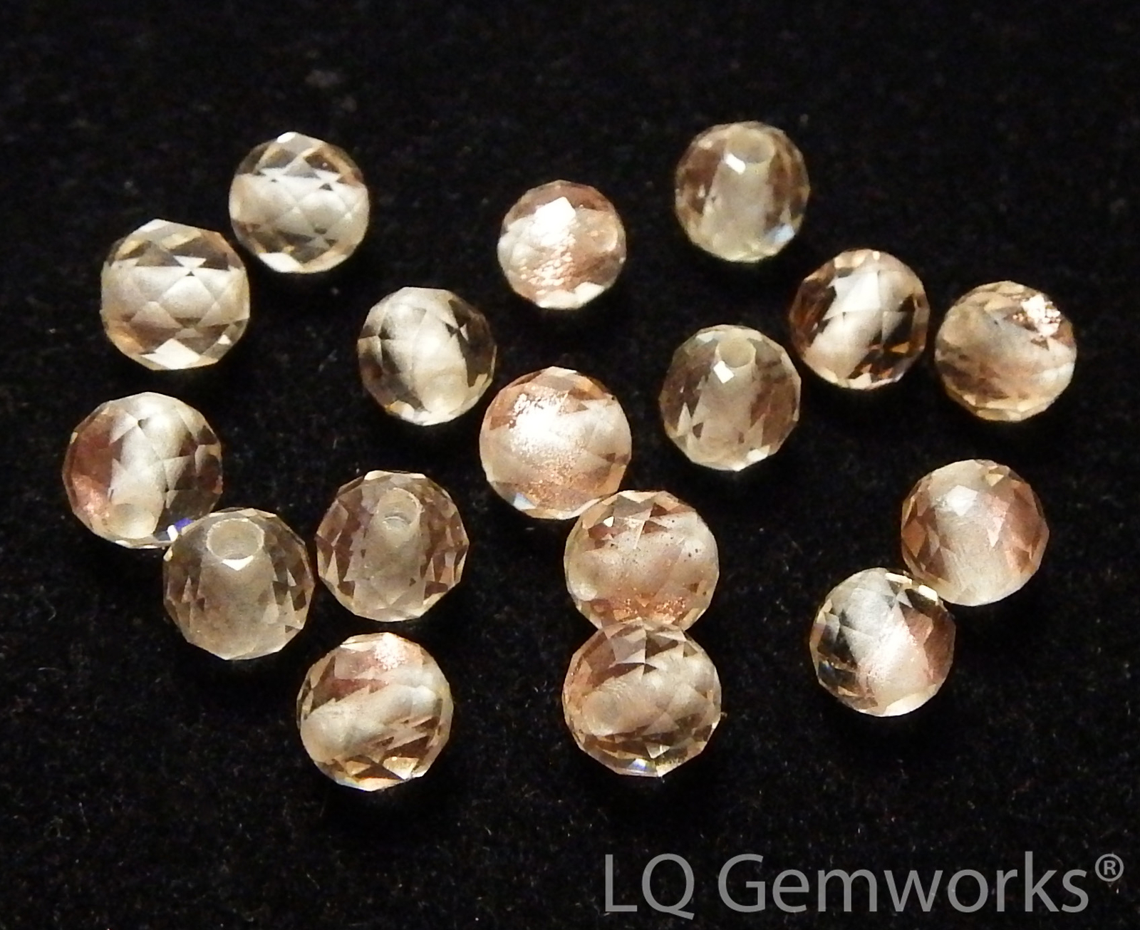 1 pc OREGON SUNSTONE 4mm 4.5mm 5mm Faceted Round Bead AAAA Gem Quality