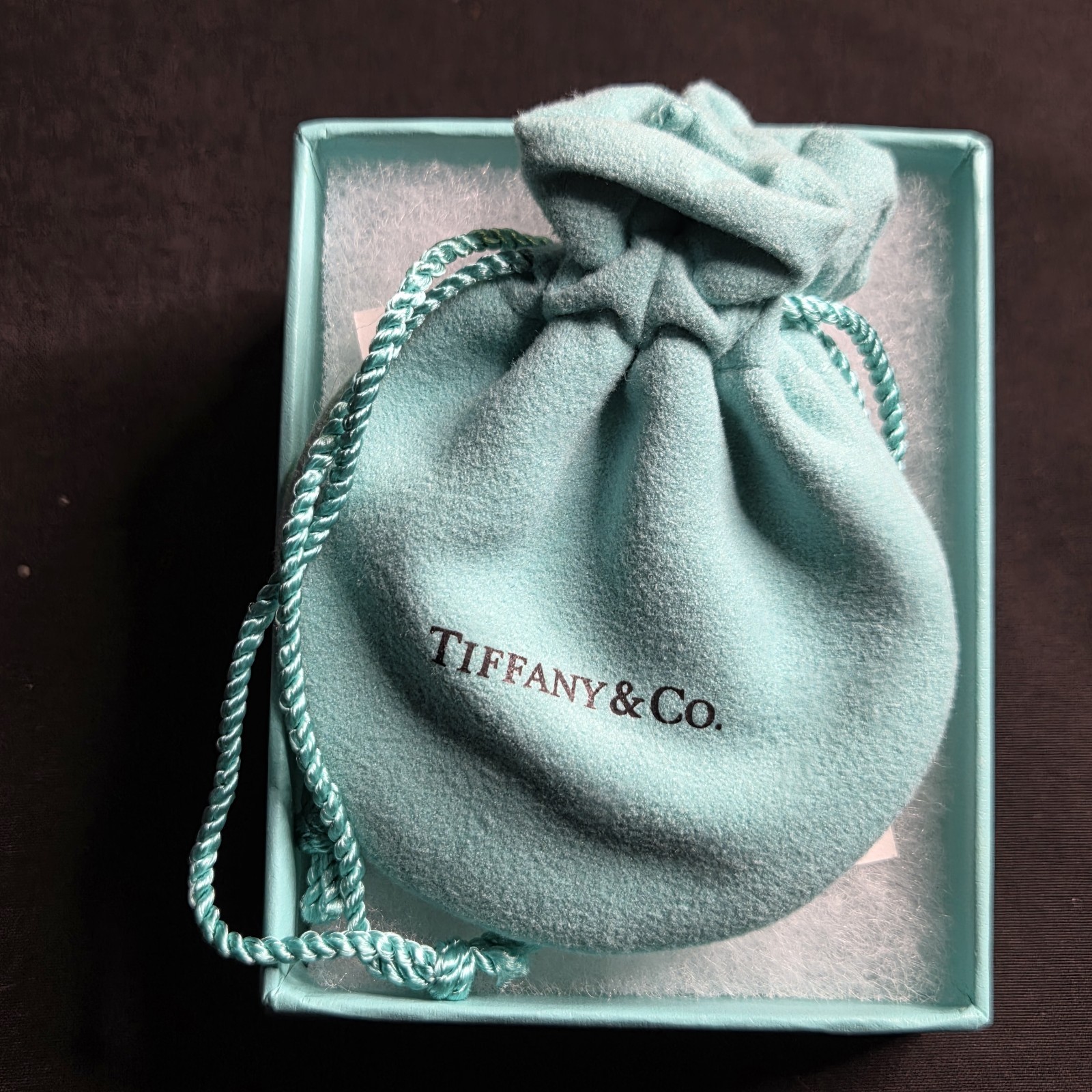 Tiffany & Co. Blue Enamel Present Gift Box Charm Pendant Sterling Silver