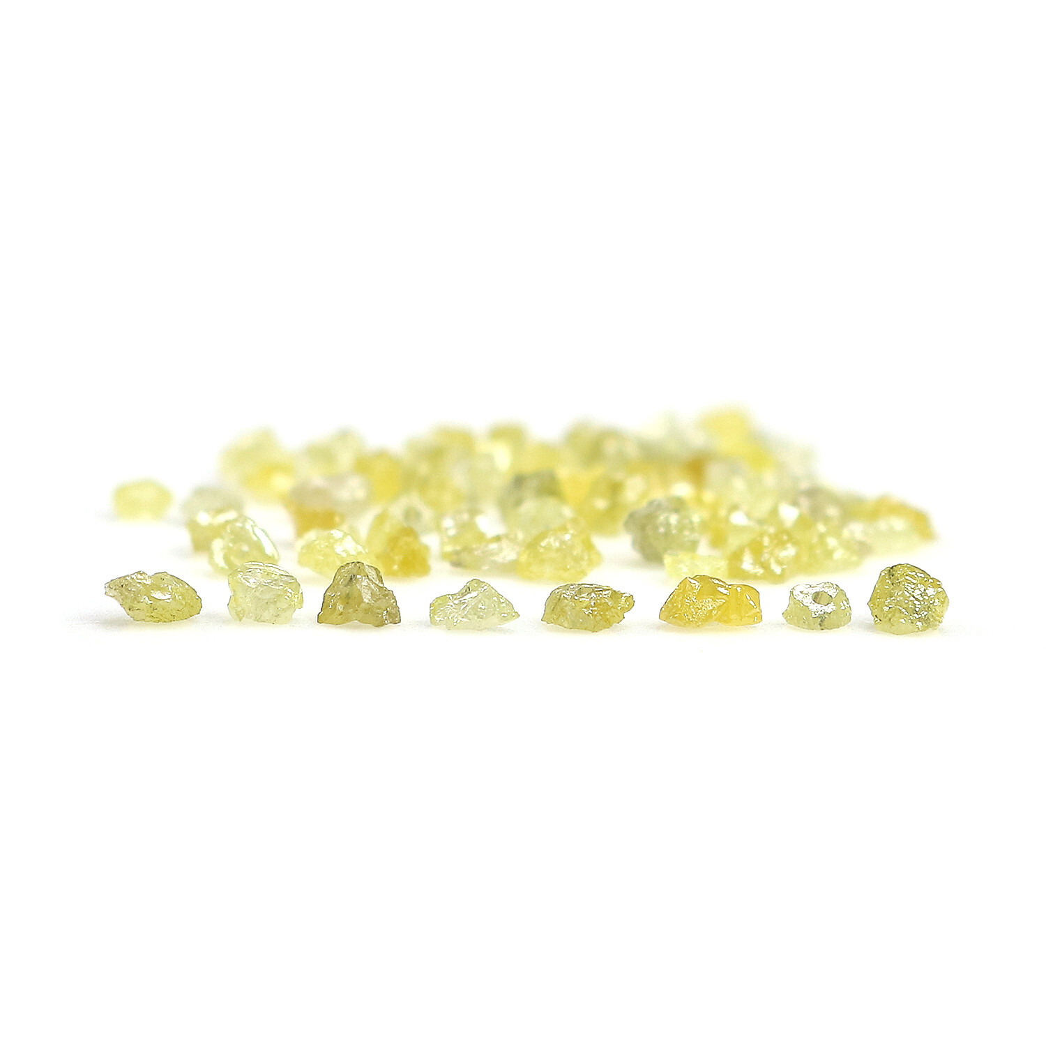 Natural Loose Rough Diamonds Drilling Bead Shape Yellow Color 4.00 ct Lot Q77