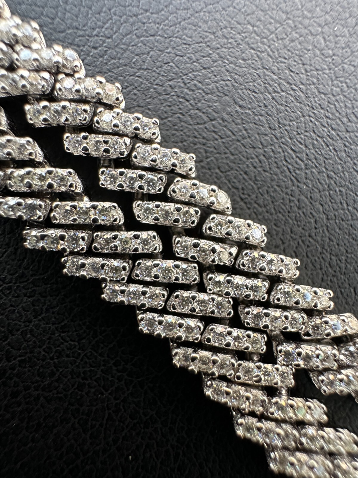 MOISSANITE Real Mini 5mm Micro Miami Cuban Link Prong Bracelet Iced 925 Silver