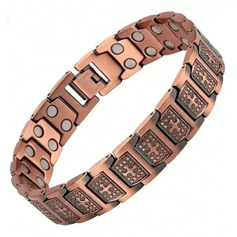 Men’s Vintage Magnetic Copper Cuff Bracelet
