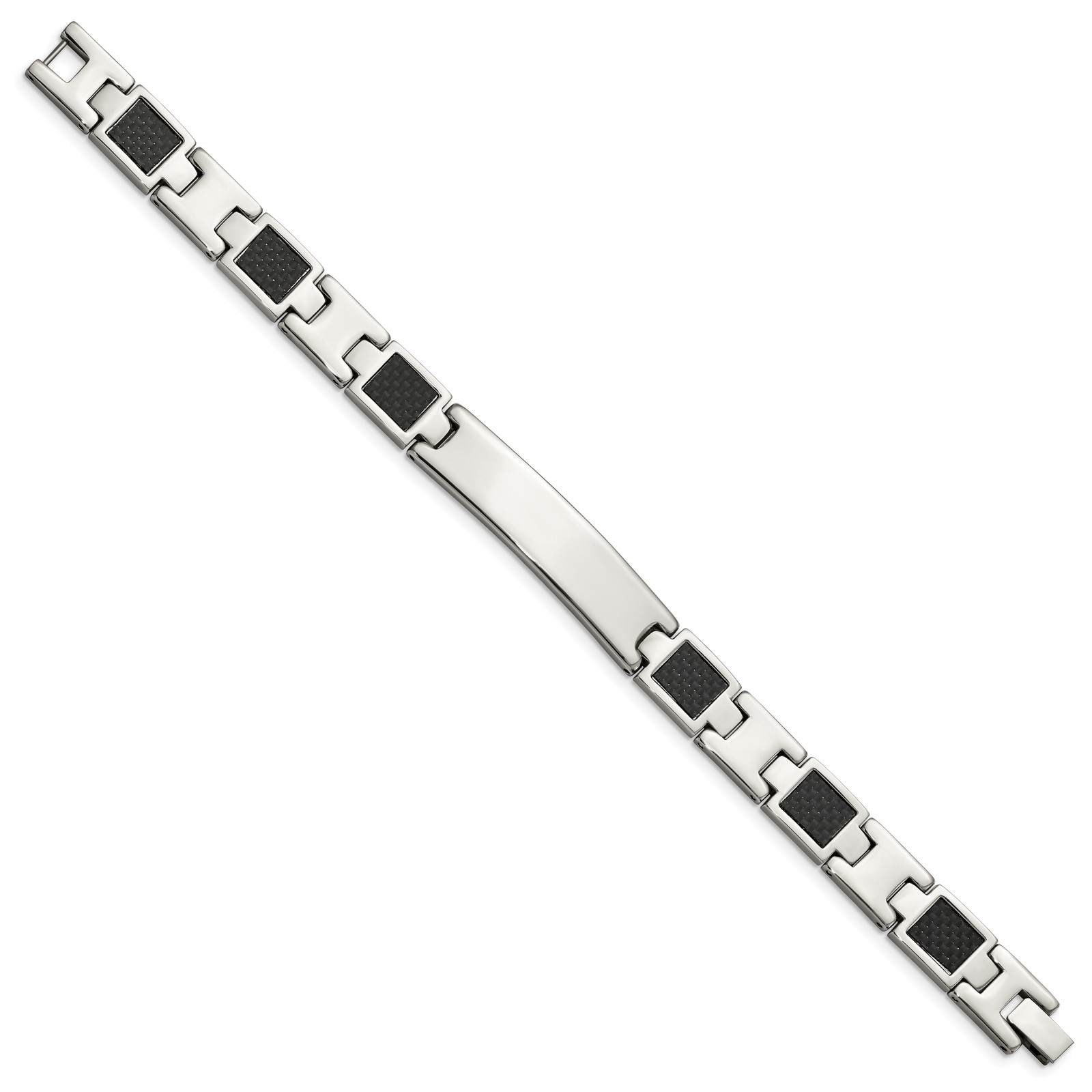 Chisel Stainless Steel Brushed and Polished Black Carbon Fiber Inlay 8.5 inch ID