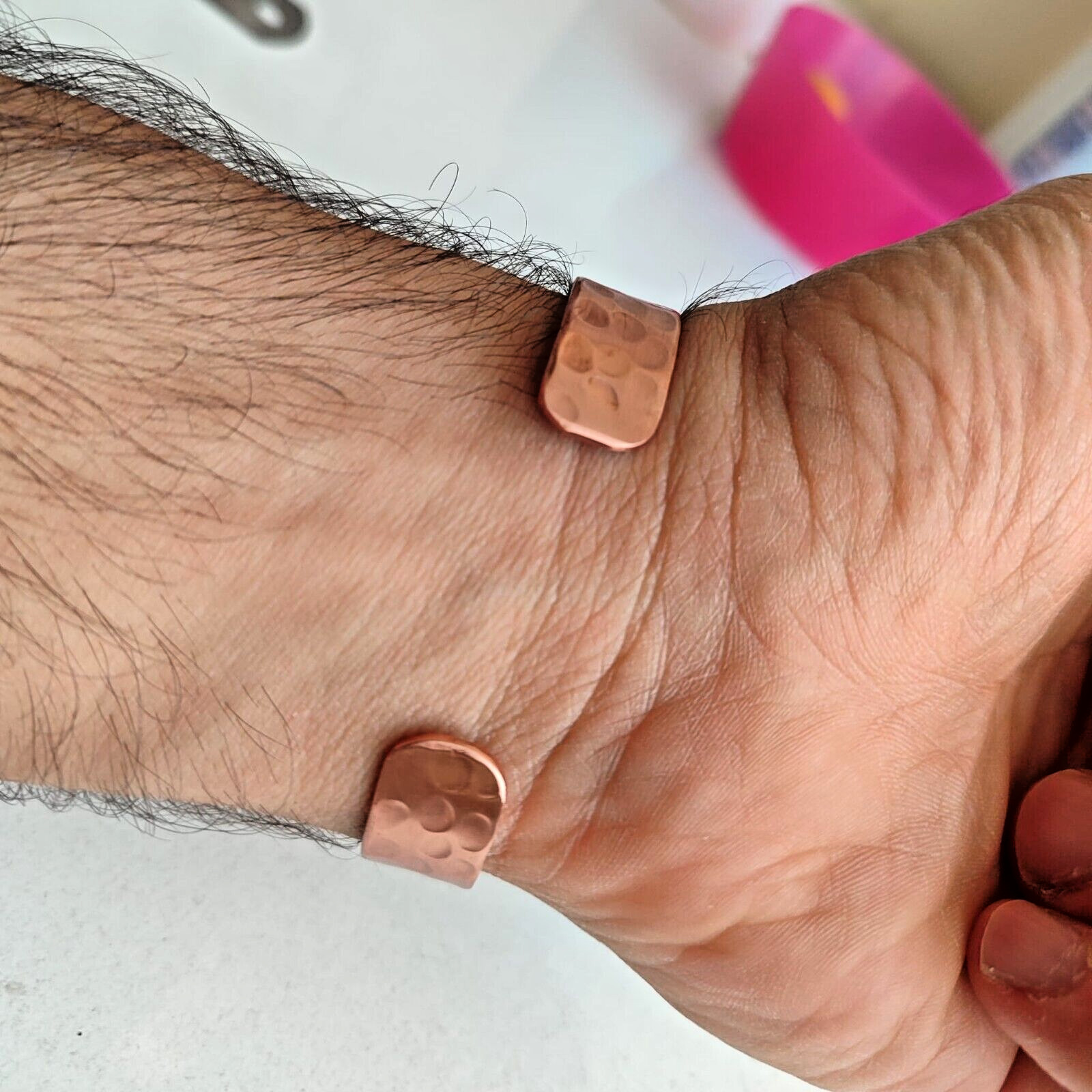 100% Pure Copper Bracelet Heavy Hand Made Healing Unisex Men Women 35gr 1.25oz