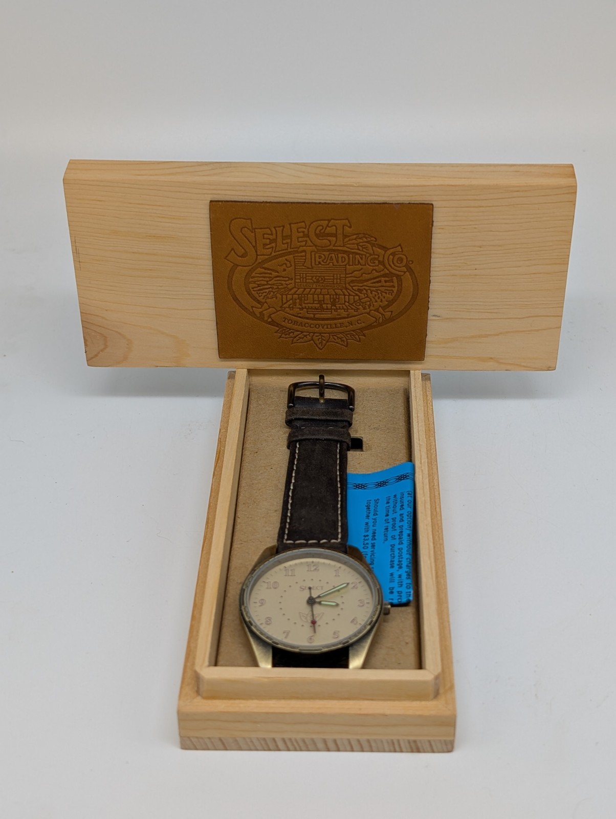 Vintage Select Trading Co Tobacco ville N.C. Watch New In Box NOS