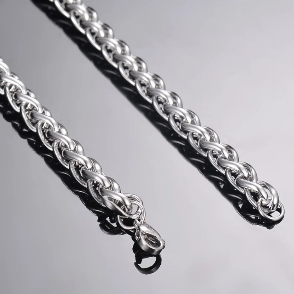 1Pice Width 2.5-6mm Keel Link Chain Necklace for Men Women Stainless Steel Chain