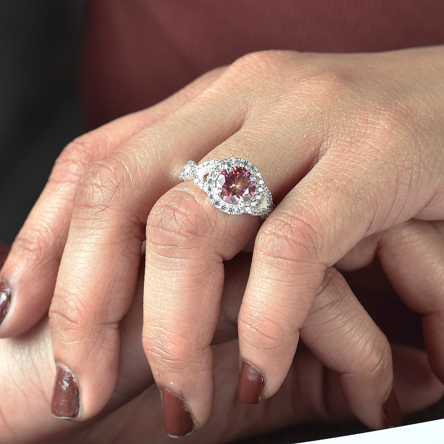 Certified 1.65Ct Pink Diamond Solitaire Ring !Tariff Free
