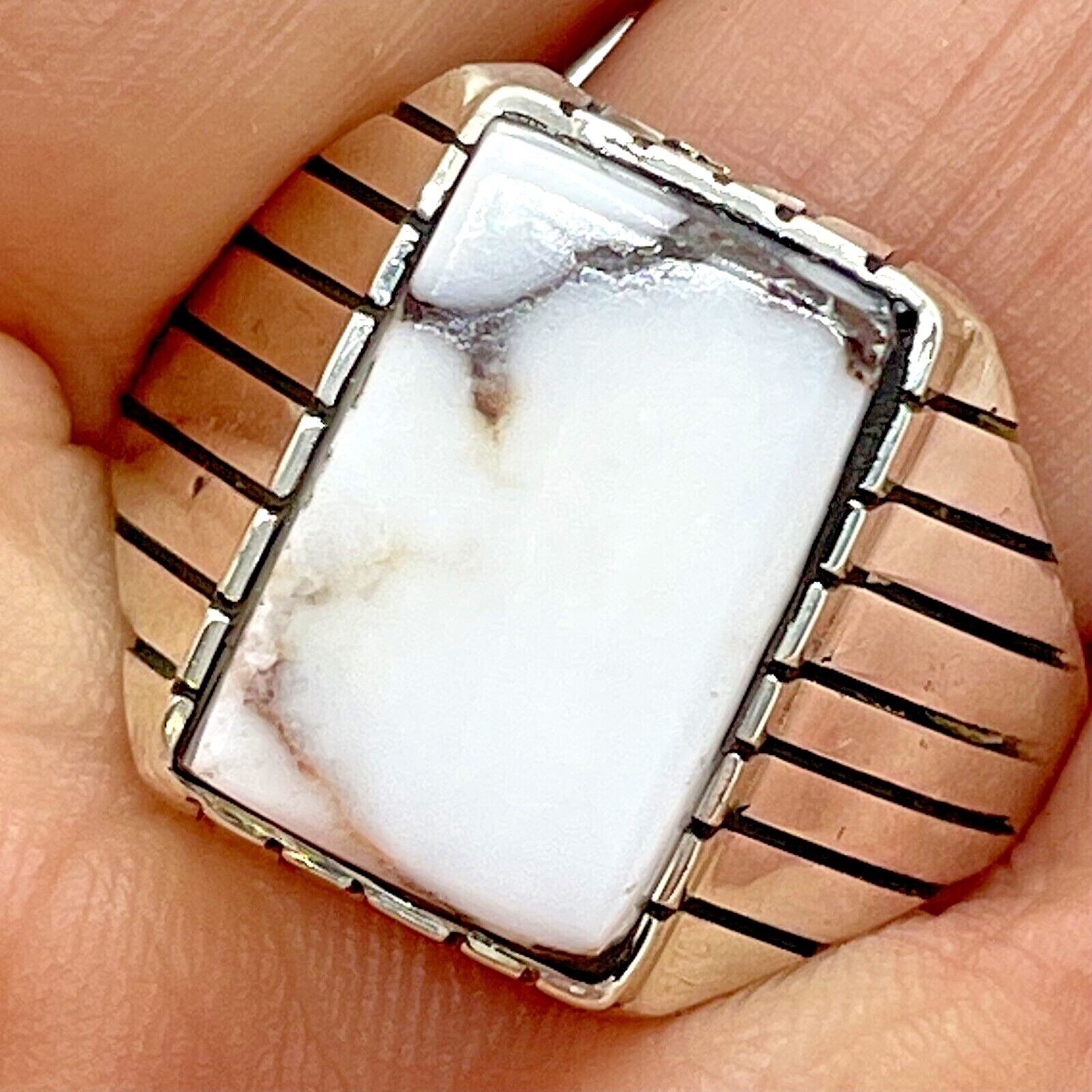 Navajo Silver Wild Horse Men Ring Sz 13 Sterling Silver by Trevor Jack 10.9g