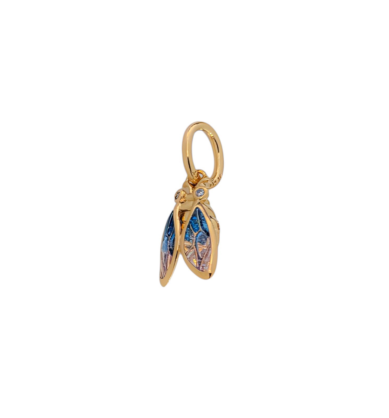 New 100% Authentic PANDORA 14k Gold Plated Cicada Dangle Charm Pendant 764490C01