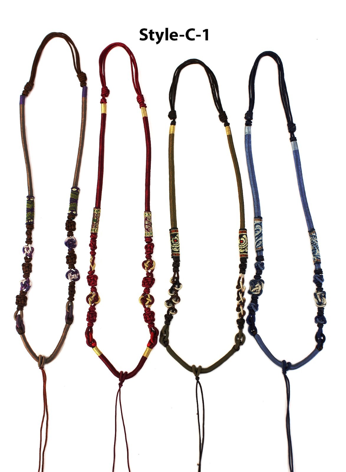Traditional Handcrafted Chinese Rope Necklace without Pendant.-Style C – 4 pcs