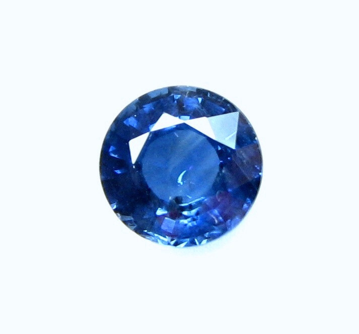 Natural Loose Round Thai Blue Sapphire 1.68 Cts 6.9 x4.2 MM ( WxD )- RARE Size