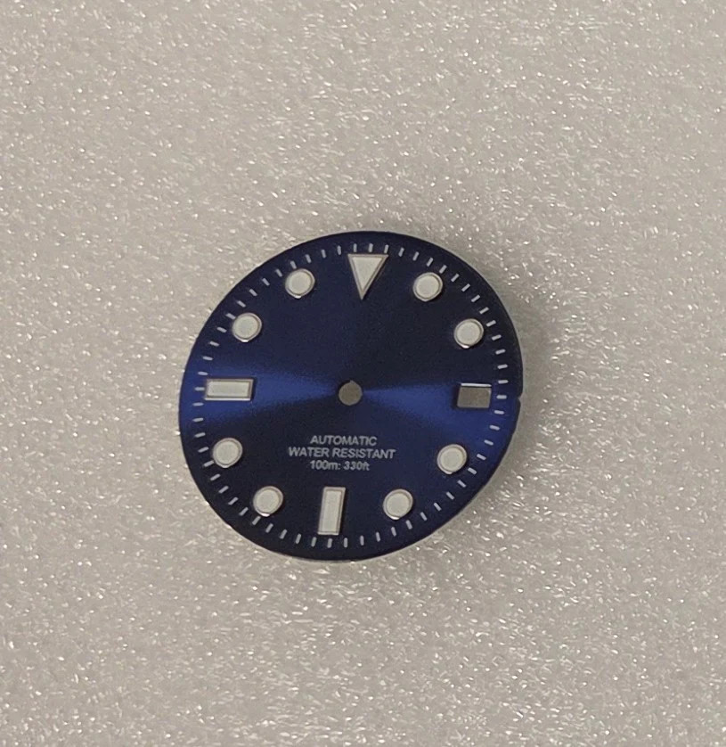 Dial 29.0mm No Logo for watch moding – BLUE – “AUTOMATIC” fits NH35 Family
