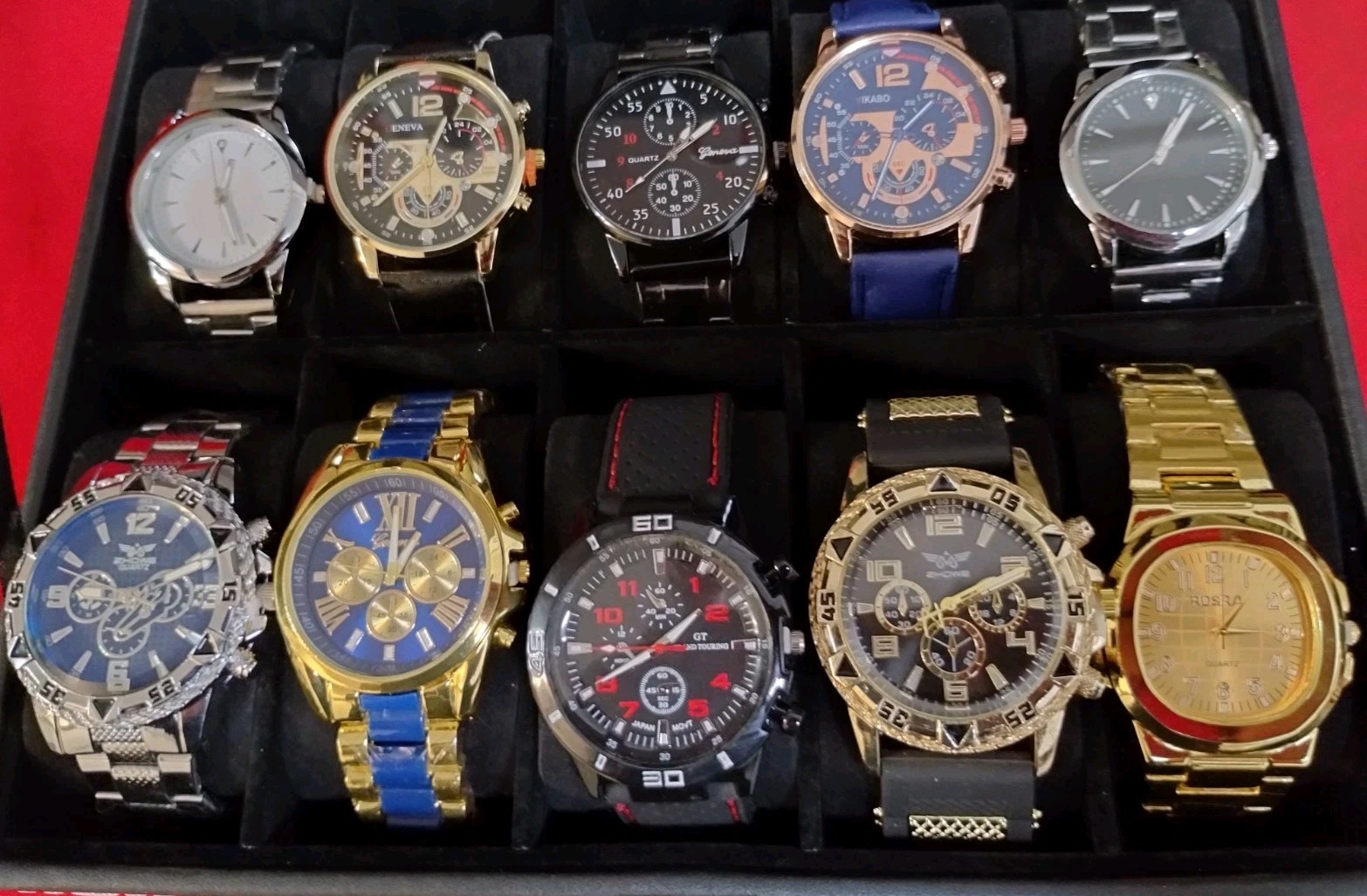 10 NEW Men’s Watches CLOSEOUT OVERSTOCK CLEARANCE DEAL Men Watch Lot IPHONE 32