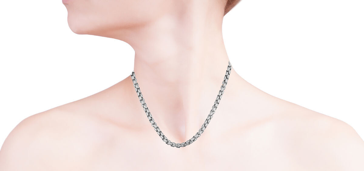 Verona Jewelers Sterling Silver 3MM Classic Italian Round Box Chain Necklace