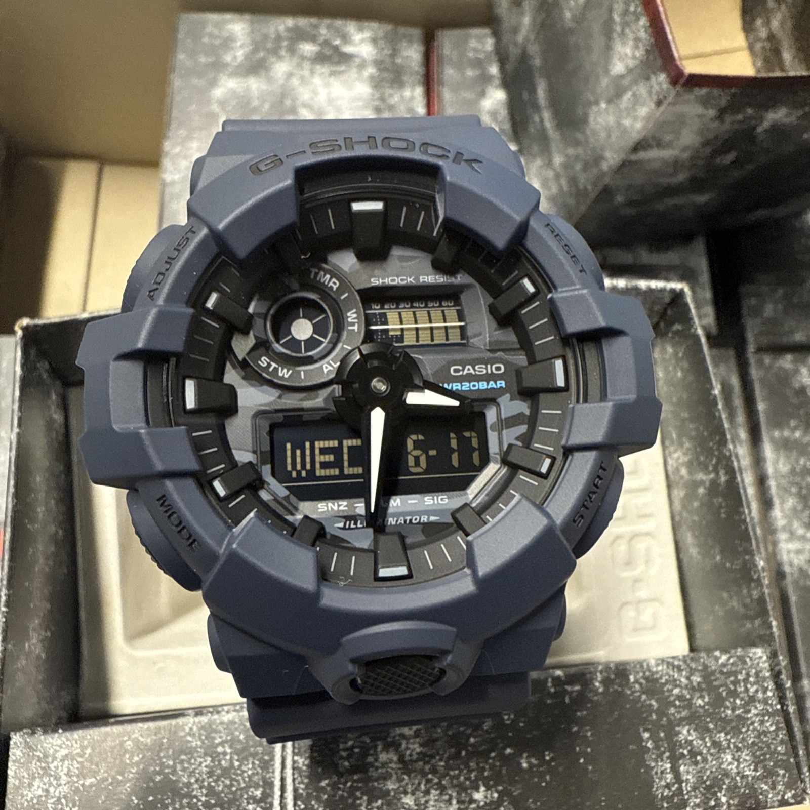 G-Shock By Casio Men’s GA700CA-2A Blue Digital Watch Timepiece Active Sports …