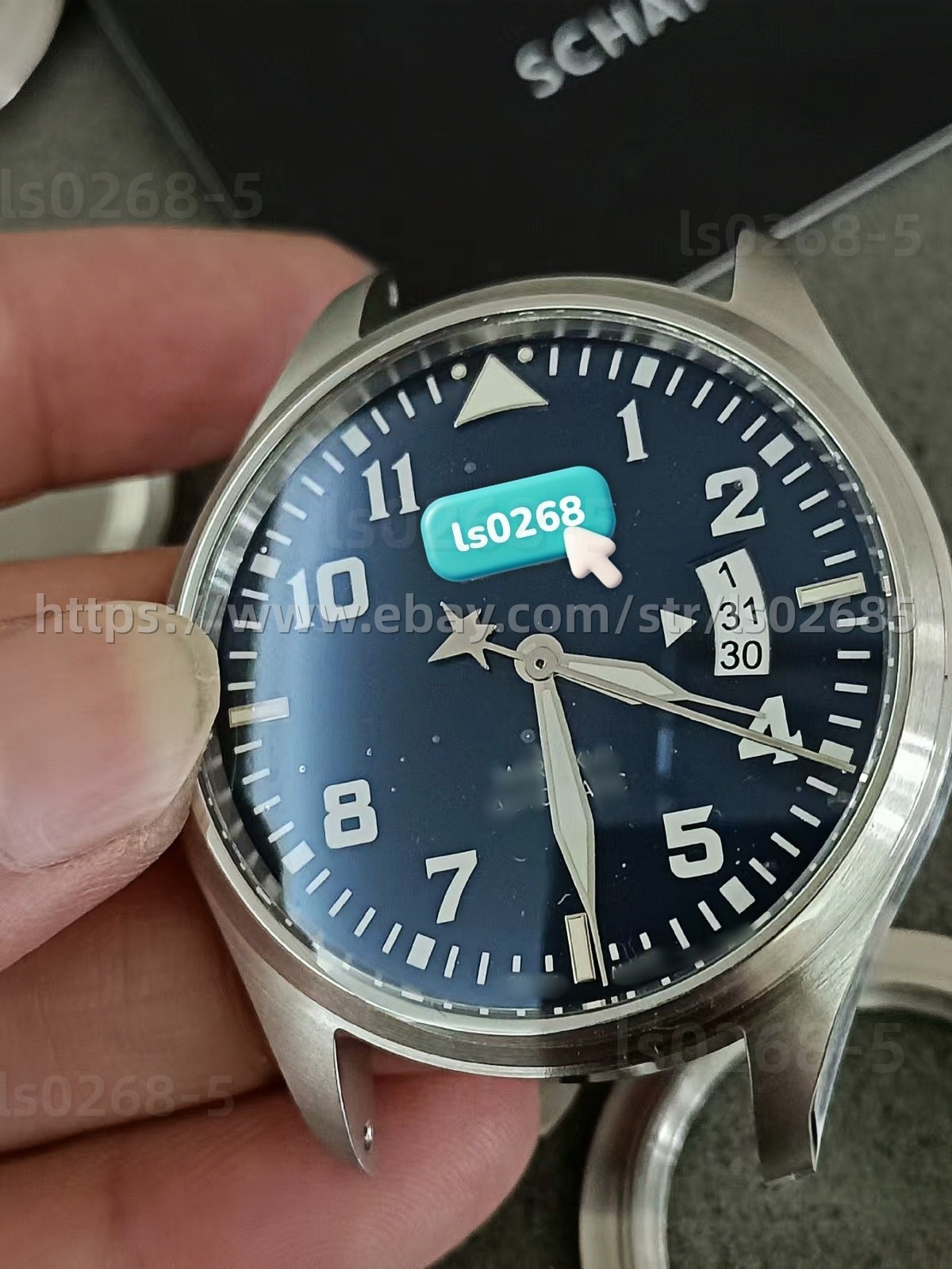 DIY SET for 2824 Mark 17 40MM Watch case + dial + hands + Strap sapphire