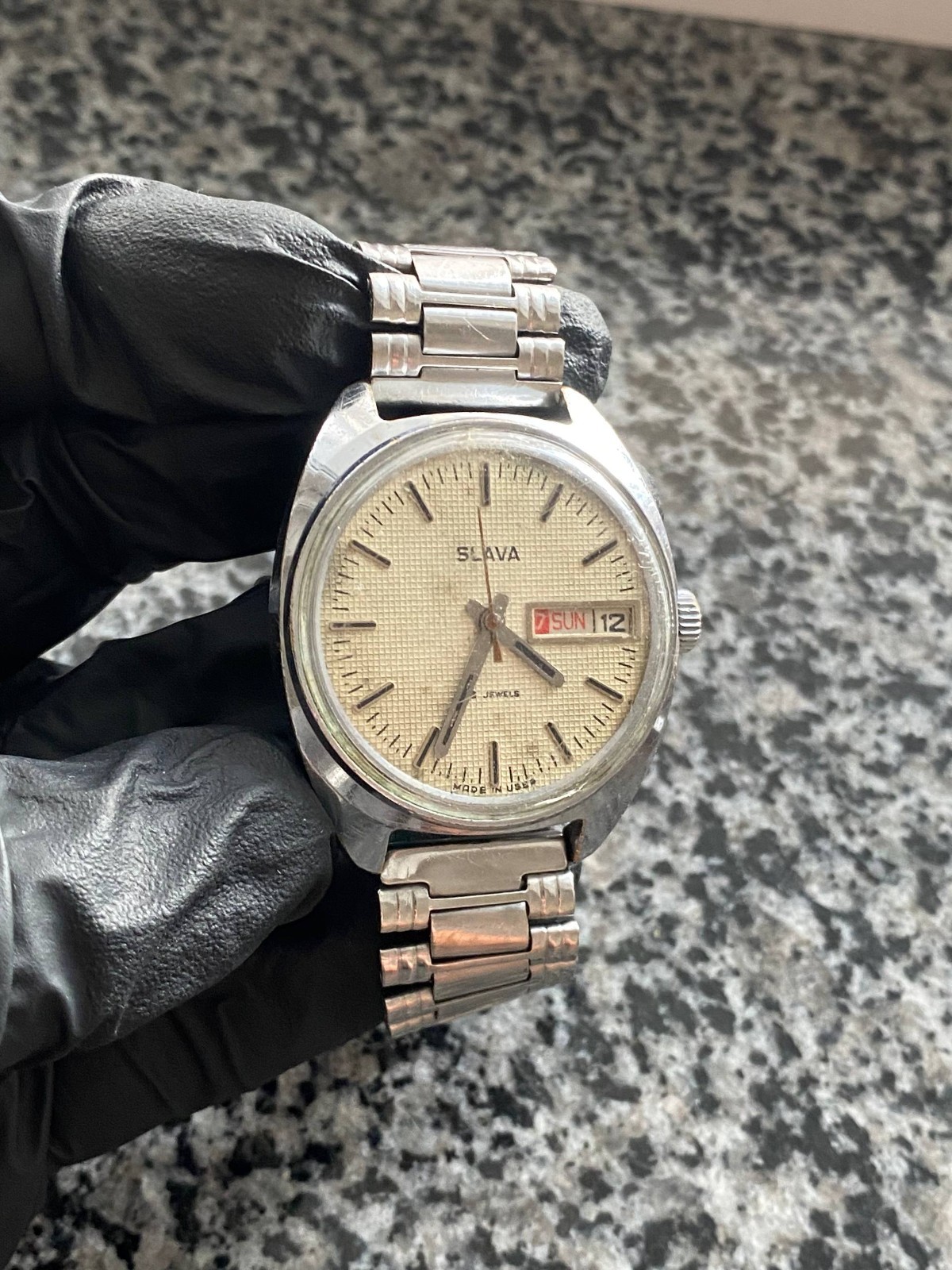 Vintage Slava Watch mechanical Original Mens Soviet Wristwach Rare USSR