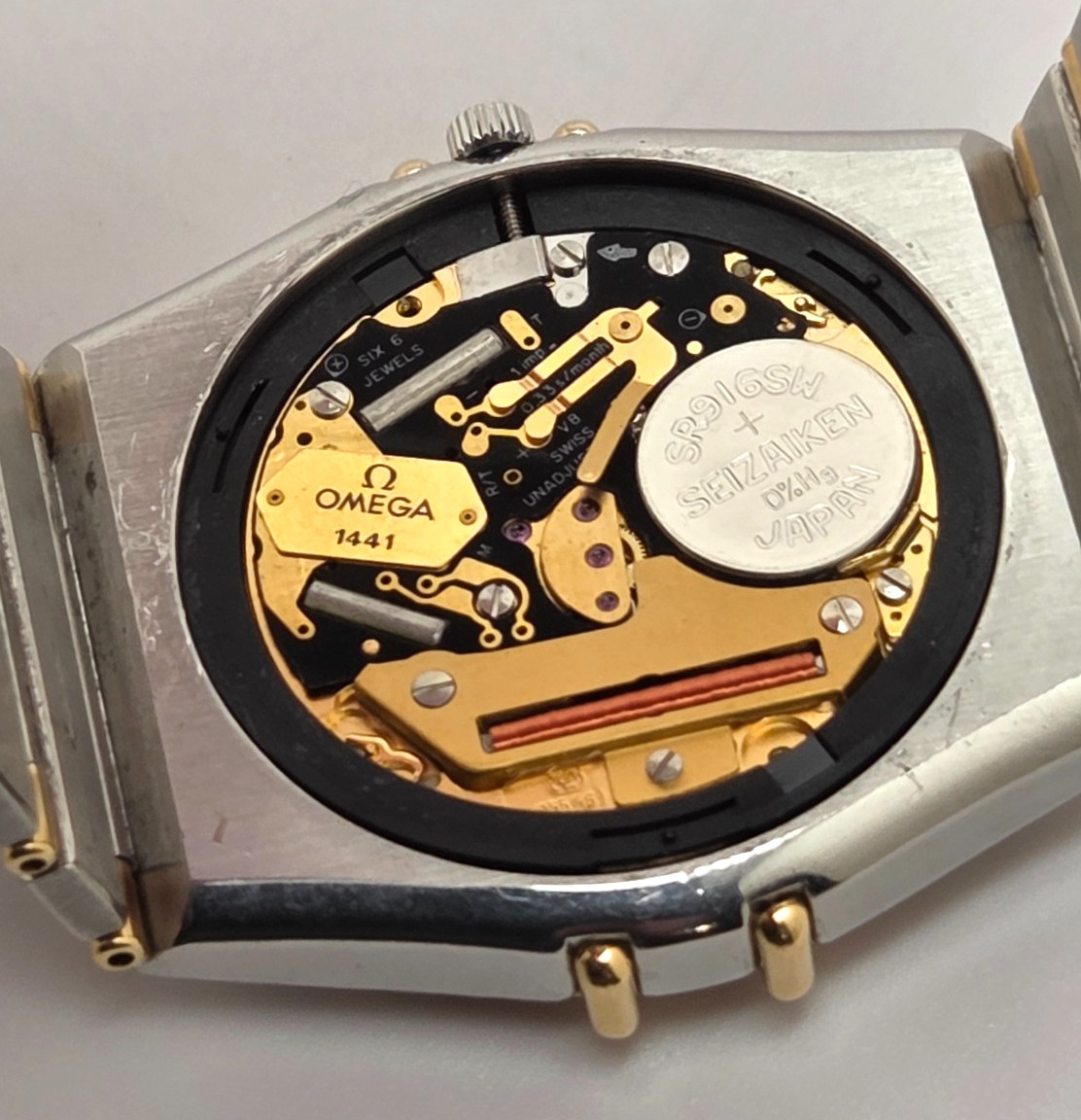Omega Constellation 18k & Stainless Steel Ref 396.1080 Wristwatch 34mm case work