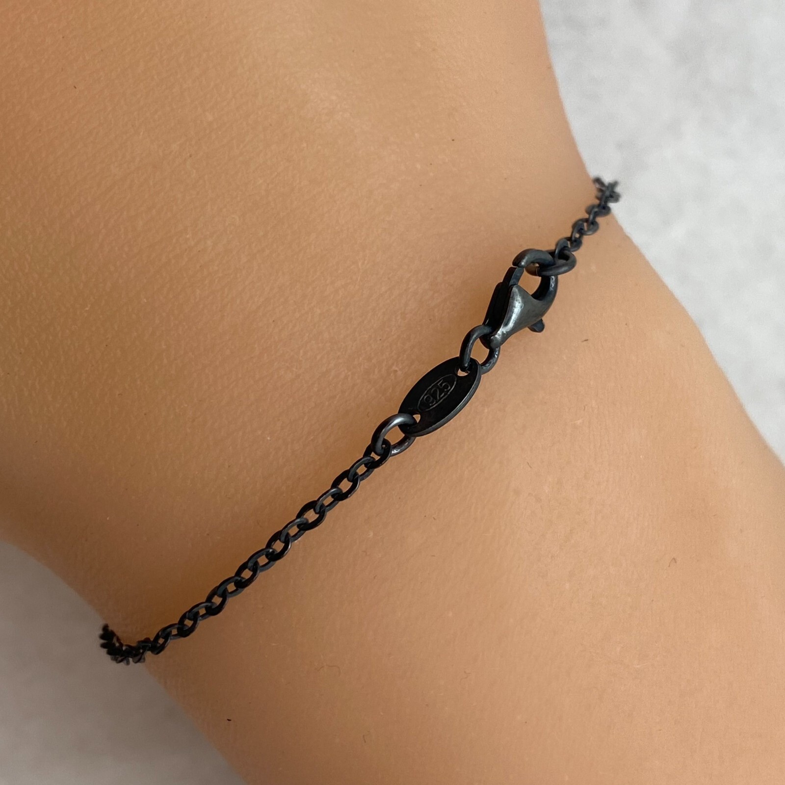 Oxidized Sterling Silver Necklace-2.3 mm Strong Flat Cable (16″-36″)