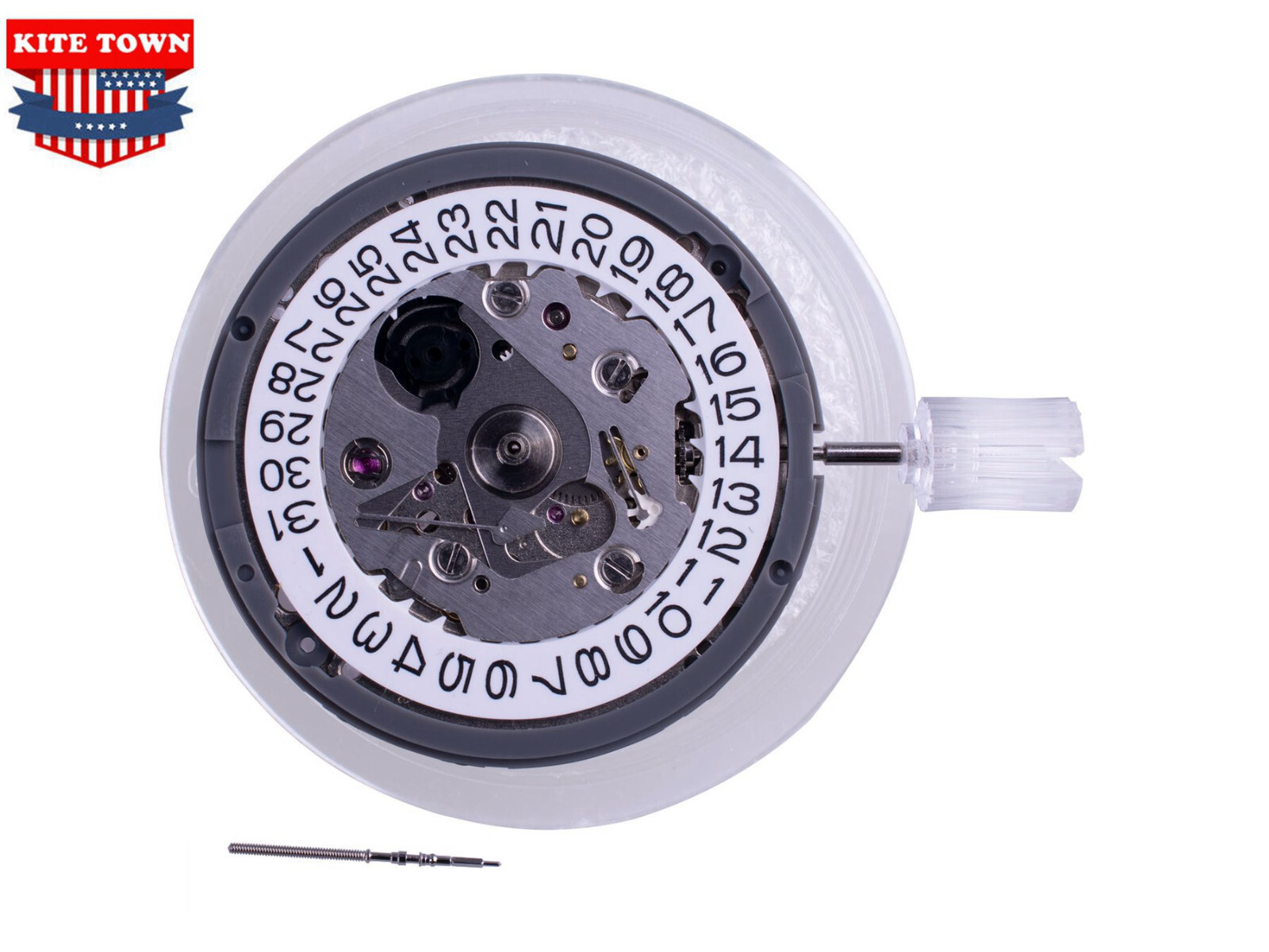 Automatic Watch Movement For Seiko (SII) NH35 NH35A at 3 w/ White Date Disc
