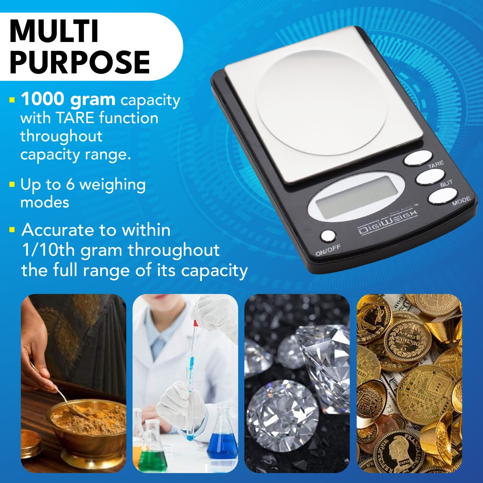 Gold Silver Testing Kit Electronic Scale Diamond Tester Digital Jewelry Cleaner